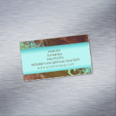 Westerne Grunge  Beauty Floral Mode Hair Magnetisch Visitekaartje (Voorbeeld)