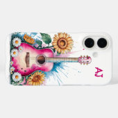 Westerne Guitar Daisies Zonnebloemen Gepersonalise Case-Mate iPhone Case (Achterkant (horizontaal))