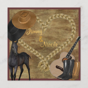 WESTERNE GUITAR MULTI-DOELINVITATIE KAART