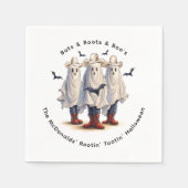 Westerne Halloween Funny Ghost Cowboys Custom Servet (Voorkant)