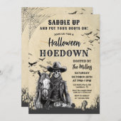Westerne Halloween Hoedown Cowboy Party Kaart (Voorkant / Achterkant)