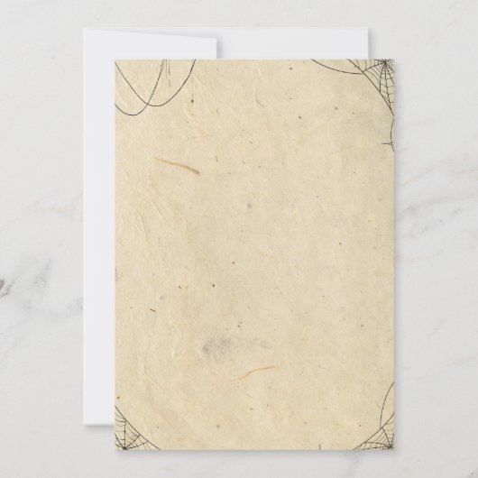 Westerne Halloween Hoedown Party, Spooky Cowboy Kaart (Achterkant)