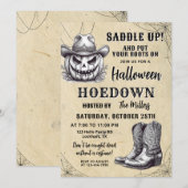 Westerne Halloween Hoedown Party, Spooky Cowboy Kaart (Voorkant / Achterkant)
