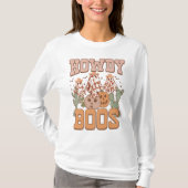 Westerne Halloween "Howdy Boos" Ghosts Cowboy Pett T-shirt (Voorkant)