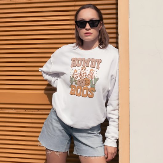 Westerne Halloween "Howdy Boos" Ghosts Cowboy Pett T-shirt