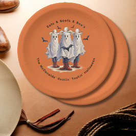 Westerne Halloween Spooky Cowboy Ghosts Custom Papieren Bordje