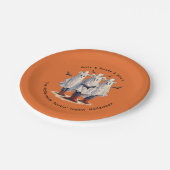 Westerne Halloween Spooky Cowboy Ghosts Custom Papieren Bordje (Gekanteld)