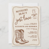 Westerne Hand getekend Niets Fancy Alleen Liefde T Kaart (Voorkant)