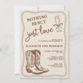 Westerne hand getrokken niets Fancy verlovingsfees Kaart (Voorkant)