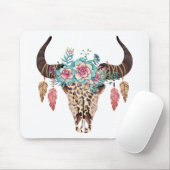 Westerne handleiding Floral Bull Muismat (Met muis)