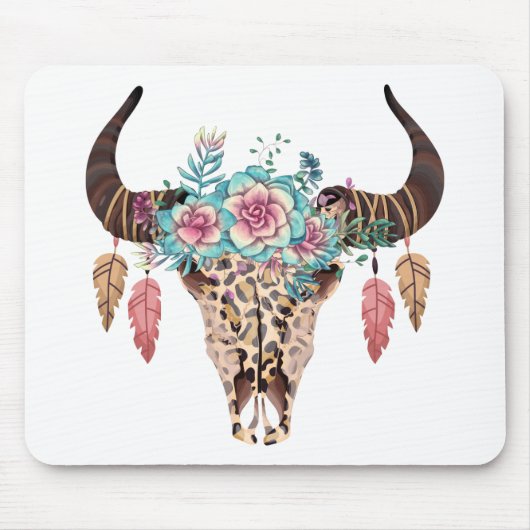 Westerne handleiding Floral Bull Muismat (Voorkant)