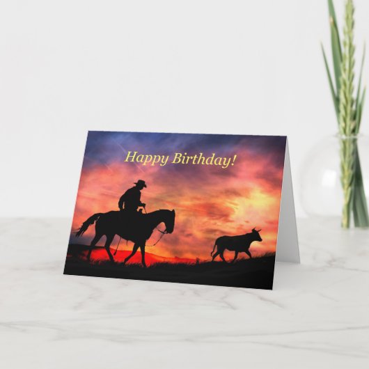 Westerne Happy Birthday uit de Miles Kaart (Voorkant)