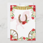 Westerne Helder Rode Bloemen 50ste bruiloft Jubile Kaart (Achterkant)