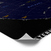 Westerne Hemisphere-kaart Poster (Hoek)