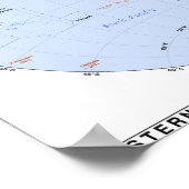 Westerne Hemisphere-kaart Poster (Hoek)