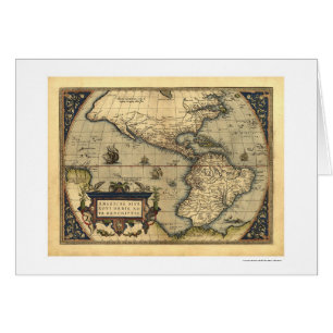 Westerne Hemisphere-kaart van Ortelius 1570