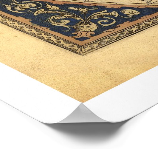 Westerne Hemisphere-kaart van Ortelius 1570 Poster (Hoek)