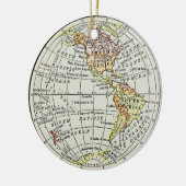 Westerne Hemisphere Map Wereldbol Revel Art Keramisch Ornament (Links)