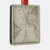 Westerne Hemisphere of New World Metalen Ornament (Rechts)