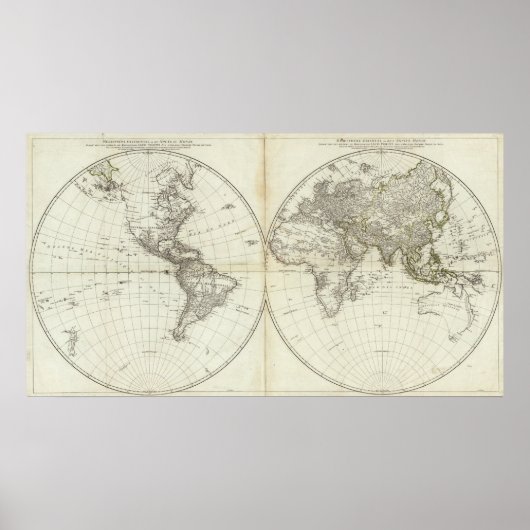 Westerne Hemisphere of New World Poster (Voorkant)