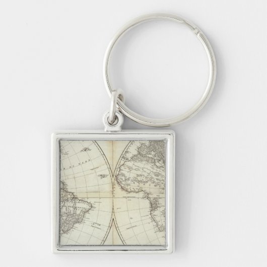 Westerne Hemisphere of New World Sleutelhanger (Voorkant)