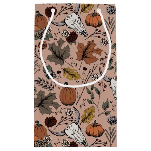 Westerne Herfst oogst en Koe schedels Klein Cadeauzakje (Achterkant)