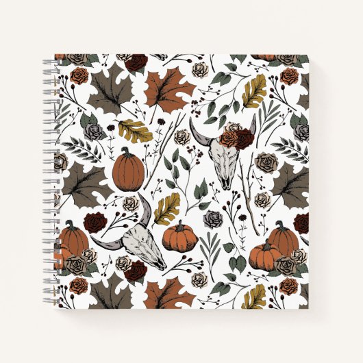 Westerne Herfst oogst en Koe schedels Notitieboek (Voorkant)