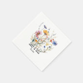 Westerne Herfst Wildbloemen Terra Cotta Blue Aange Servet (Hoek)