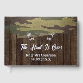 Westerne herten De jacht is over bruiloft Folie Gastenboek (Voorkant)