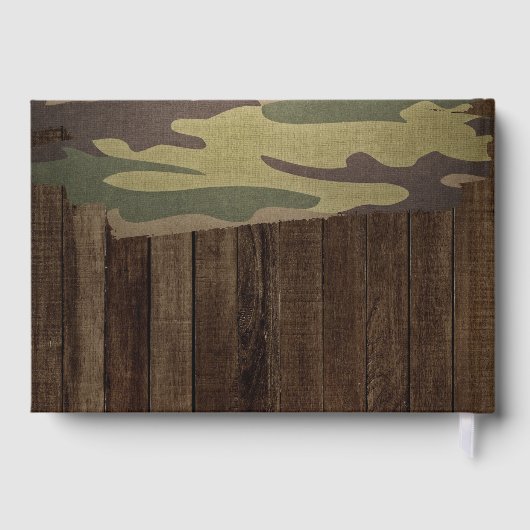 Westerne herten De jacht is over bruiloft Folie Gastenboek (Achterkant)