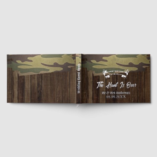 Westerne herten De jacht is over bruiloft Folie Gastenboek (Volledig)