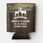 Westerne herten De jacht is over bruiloft gunst Blikjeskoeler (Voorkant)