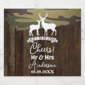 Westerne herten De jacht is voorbij bruiloft Bier Etiket (Enkel label)