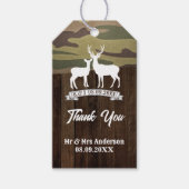 Westerne herten De jacht is voorbij bruiloft Cadeaulabel (Voorkant)