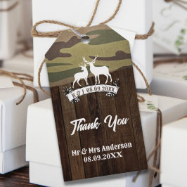 Westerne herten De jacht is voorbij bruiloft Cadeaulabel