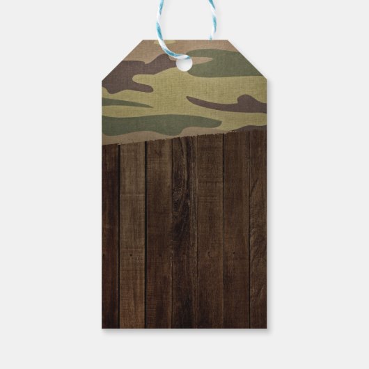 Westerne herten De jacht is voorbij bruiloft Cadeaulabel (Achterkant)