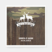 Westerne herten De jacht is voorbij bruiloft Servet (Voorkant)