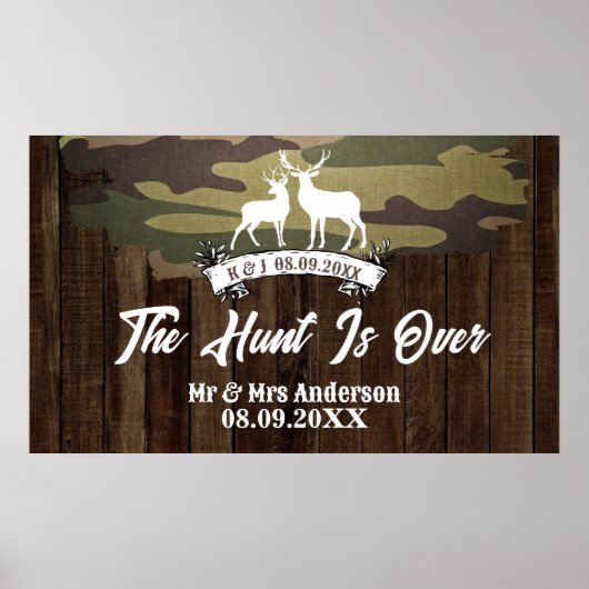 Westerne herten De jacht is voorbij bruiloft Welko Poster (Voorkant)