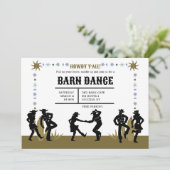 Westerne Hoedown Kaart (Staand voorkant)