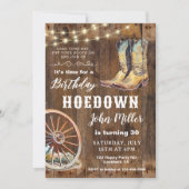 Westerne Hoedown Party Country Cowboy laarzen Kaart (Voorkant)