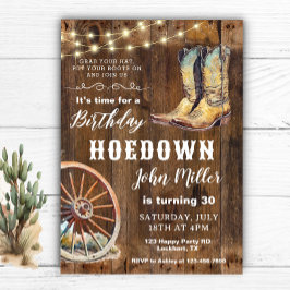 Westerne Hoedown Party Country Cowboy laarzen Kaart