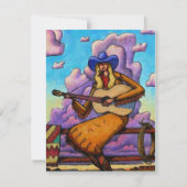 WESTERNE HOEDOWN SWEET SIXTEEN 16 PARTIJINVITATIE KAART (Voorkant)