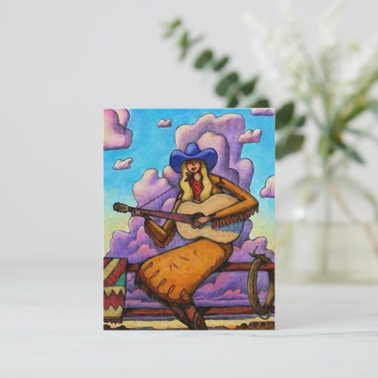 WESTERNE HOEDOWN SWEET SIXTEEN 16 PARTIJINVITATIE KAART (Staand voorkant)