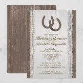 Westerne Hoefijzer Bridal Shower-uitnodigingen Kaart (Voorkant / Achterkant)