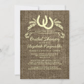 Westerne Hoefijzers Bridal Shower Invitations Kaart (Voorkant)
