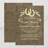 Westerne Hoefijzers Bridal Shower Invitations Kaart (Voorkant / Achterkant)