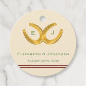 Westerne Hoefijzers bruiloft Bedankjes Labels (Voorkant)