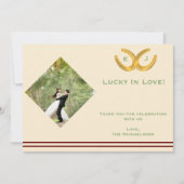 Westerne Hoefijzers bruiloft Bedankkaart (Voorkant)