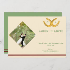 Westerne Hoefijzers bruiloft Bedankkaart