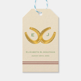 Westerne Hoefijzers bruiloft Cadeaulabel